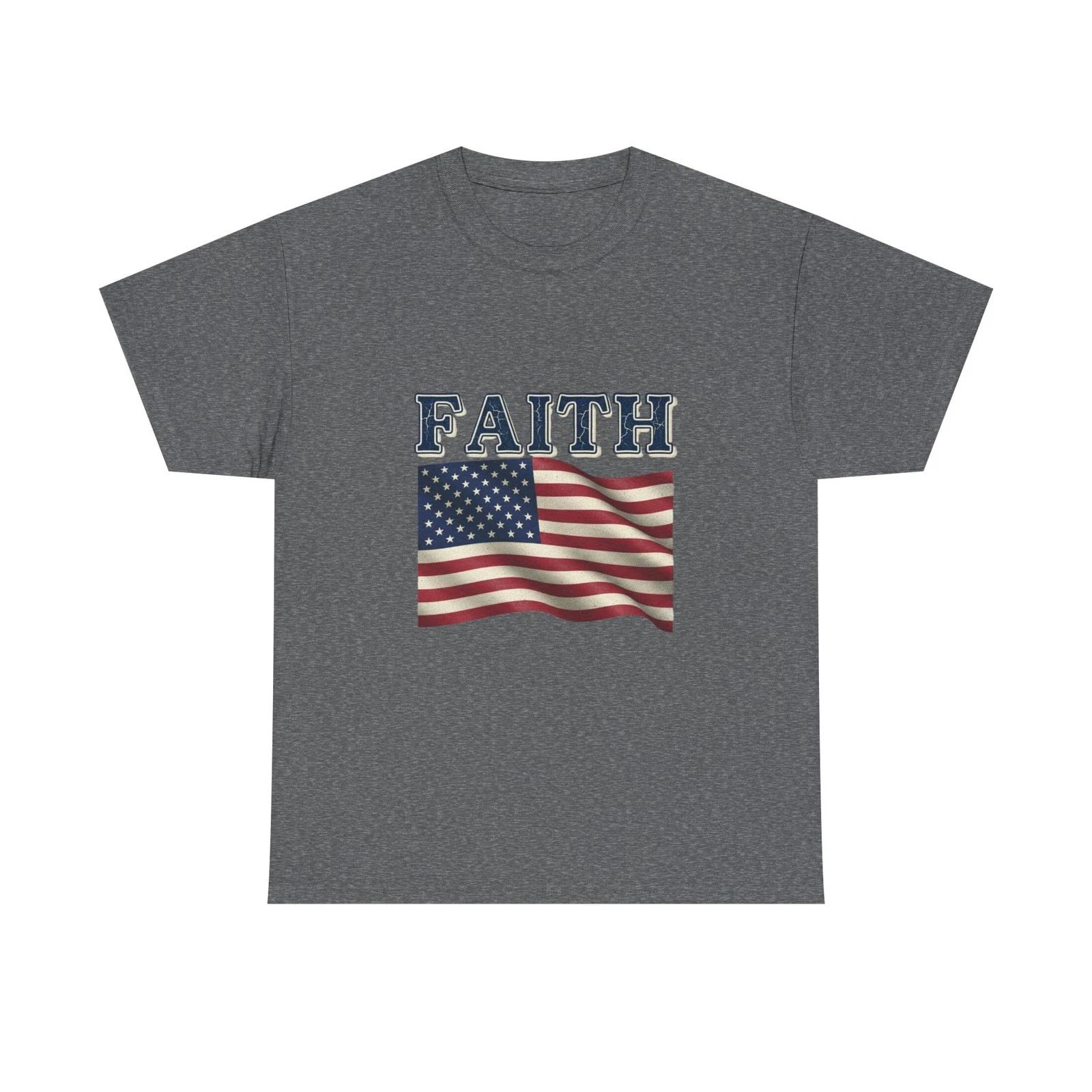 Faith American Flag Tee | Patriotic Faith Shirt S