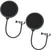 For Man Fogman Pop Guard Pop Filter Pop Blocker for Easy To Set of 2 Recording, Use, Black,