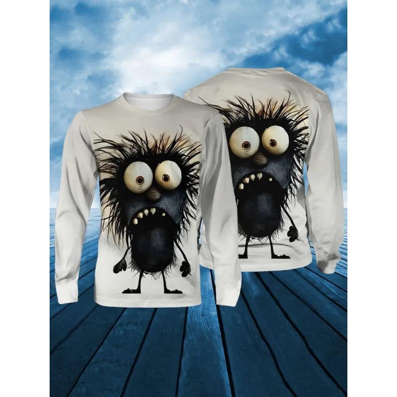 Herren Langarm 3D Fun Print Abstrakt Mode Lässig Party Freizeit Frühling Herbst Hemd