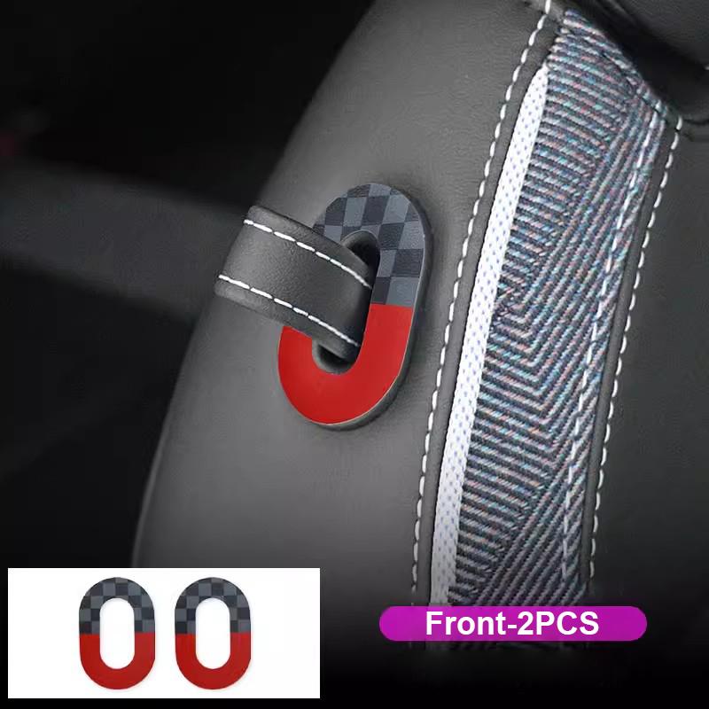 

2pcs Leather Car Rear Seat Back Handle Decal Cover Protective Sticker for Mini Electric Cooper E SE J01 EV 2025 2025 Accessories For Mini J01 EV