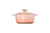 Le Creuset Signature Cocotte Ronde 18 cm Cast Iron Enamel Pot, Péch, Gas, Induction, and Oven Compatible [Official Japanese Product]