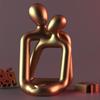 Abstract Figure Statue Love Statue Home Decor Embrace Sculpture Modern Abstract Character Couple Living Room Desktop Creative