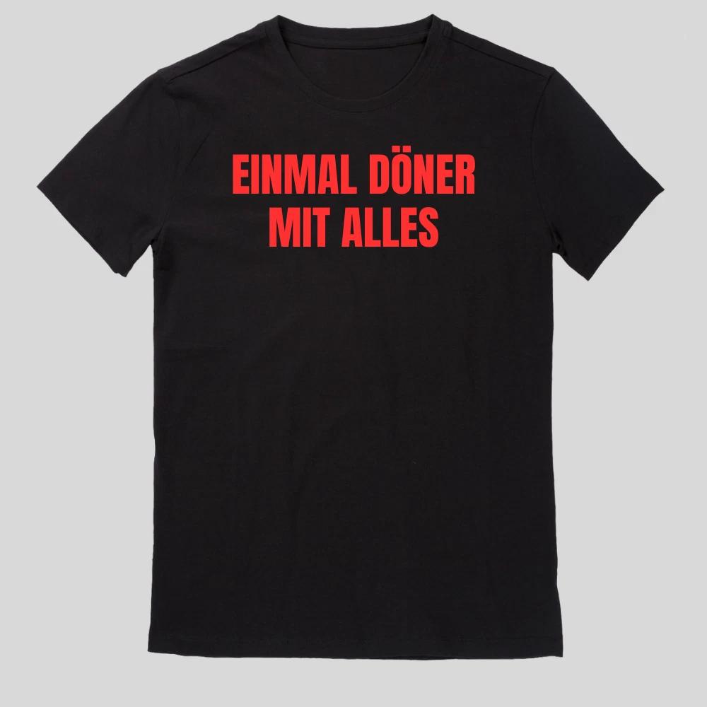 Einmal Döner mit alles T-Shirt Fun Spaß Sprüche Lustig Cartoon Größe XS bis 5XL XXL