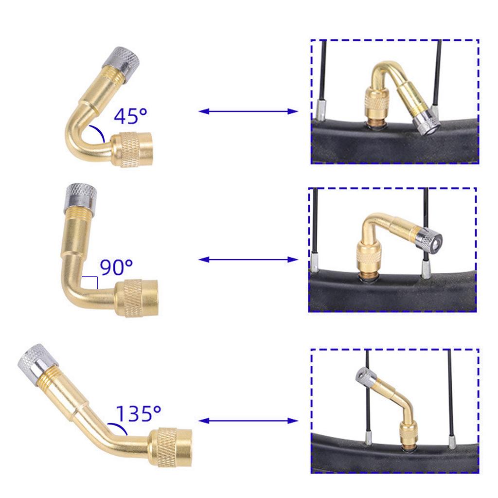 Tyre Valve Extension Replacement Flexible Valve Stem Extenders Copper Bend Tire Valve Adaptor Easy Installation