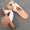 2025 new cross flat heel rubber soft sole daily leisure breathable one-character height increase lightweight foot slippers women