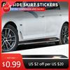 Nieuw 2 stuks Nieuwe Autodeur Zijskirts Auto Carrosserie Decals Koolstofvezel Stickers Voor Volkswagen VW GTI Rline R Golf Amarok Phaeton Ter