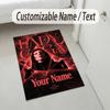 Personalized Crystal Velvet Carpet,Lady Gaga Custom Printed Name, Plush Area Rug For Home Indoor Decor