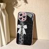 Black Lace Pattern Personalized Mobile For IPhone 14 13 12 Mini 11 Pro XS Max X XR 14 Plus Tempered Glass Cover