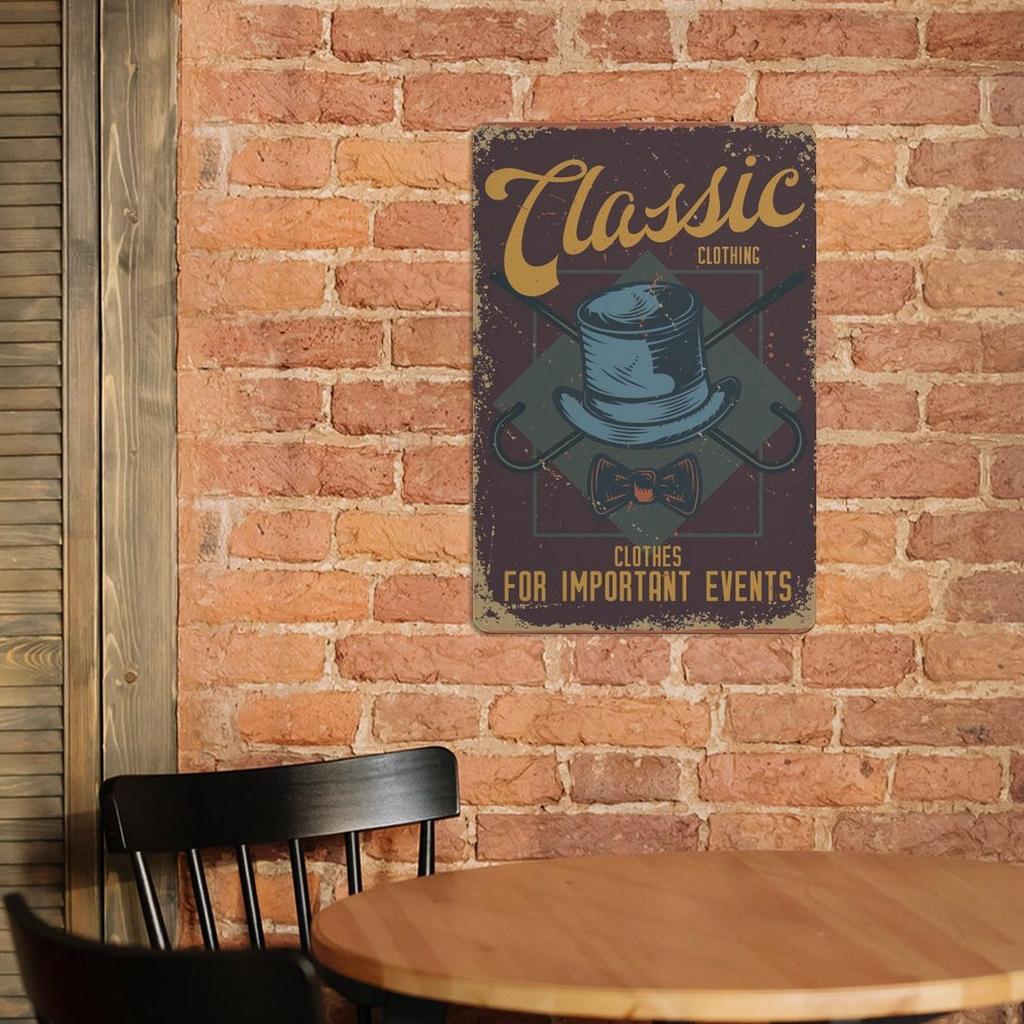 1 Pack Rustic Metal Tin Sign with Antique Rust Effect for Home Bar Store Wall Décor, Two Practical Sizes 20x30cm or 30x40cm