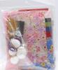 Takagi Seni Panami Hinamatsuri Craft Flower Petal Hina Dolls Gold Screen and Snow and Diamond Stand HM6 Kit, (Includes Mousen) Black Stand, Lantern,