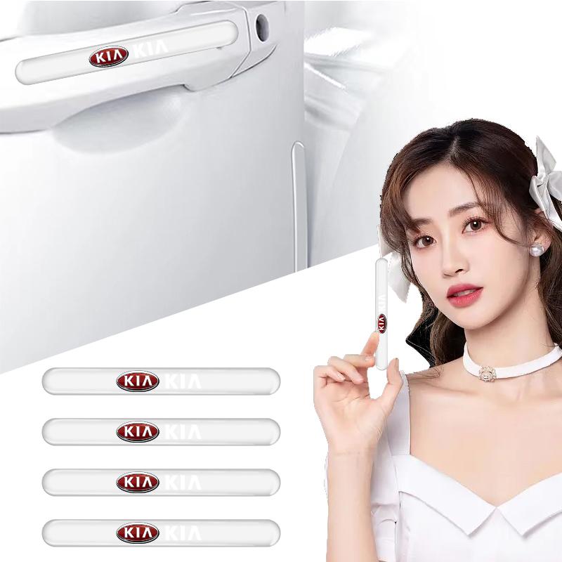 Car Door Handle Protective Stickers Transparent Silicon Anti-collision Protection Film For KIA K5 K9 Sorento Ceed Sportage Carnival Forte Niro Cadenza