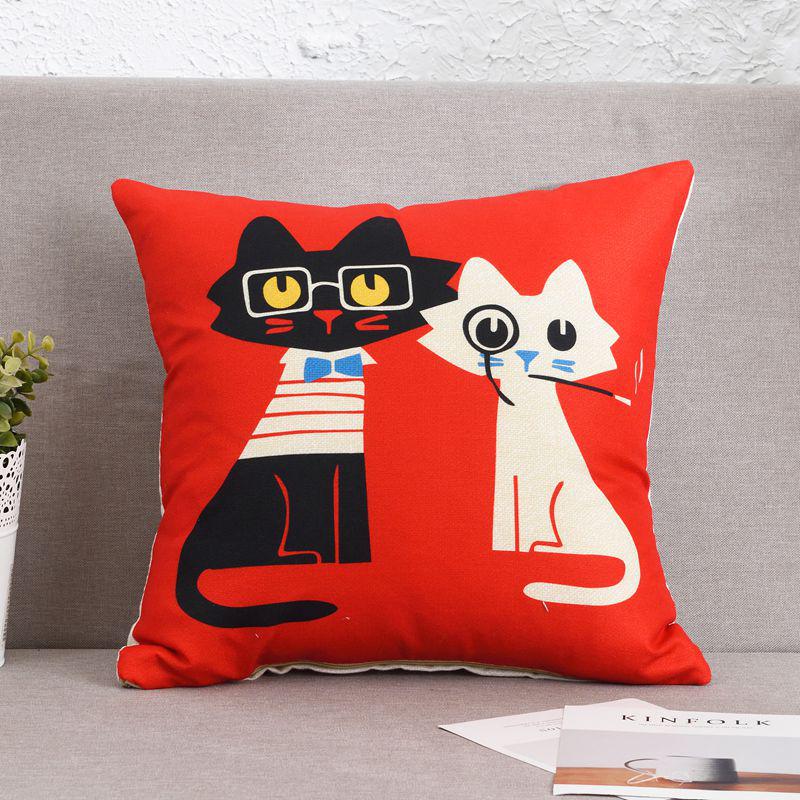 

Персонализированное мультяшное одеяло-подушка с логотипом и наволочкой 45x45cm (pillowcase only)