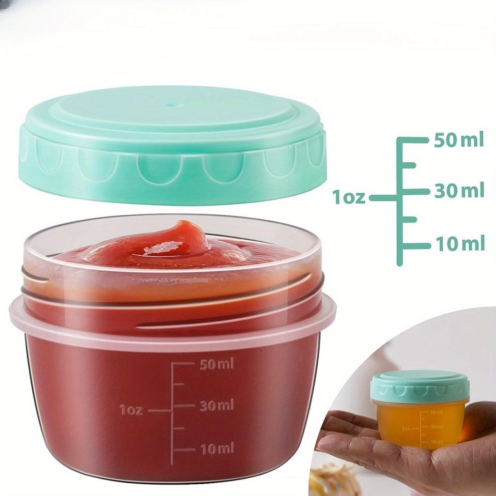 6/12Pcs Salad Dressing Container to Go with lids,Dishwasher and Microwave Safe Tiny Condiment Containers with Graduated Lines