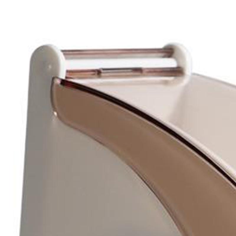 Plastic Coffee Filter Holder with Cover Filter Paper Dustproof Storage Box Dispenser Rack White