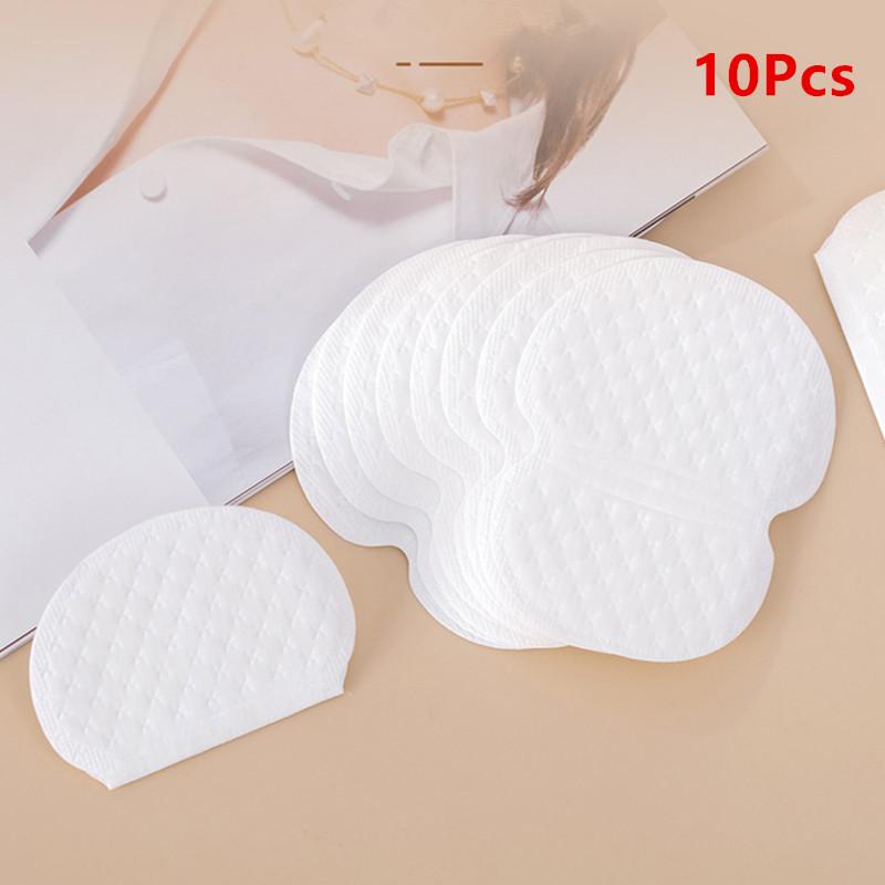 10Pcs Disposable Invisible Armpit Sweat Absorbing Sticker Pads Underarm Sweat Pads for Women and Men Ultra Thin and Breathable