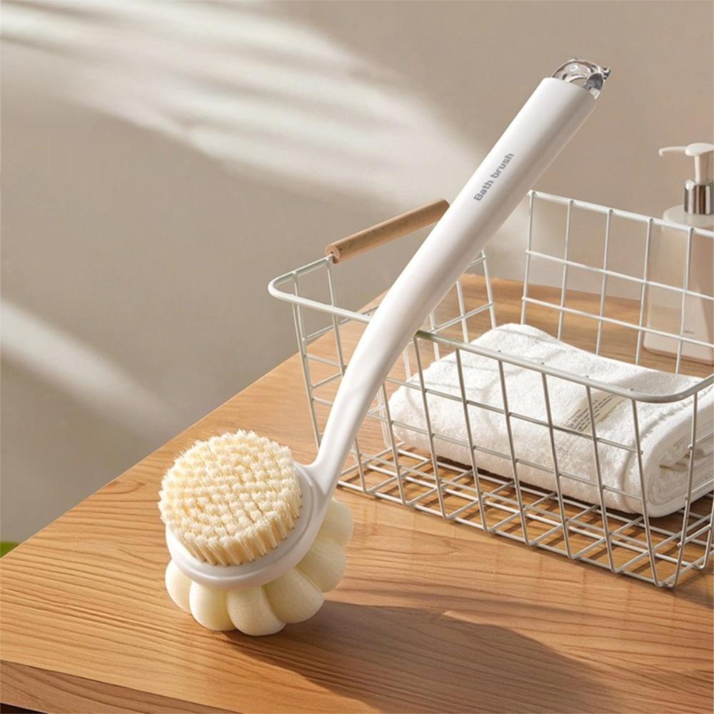 

Soft Bristles Bath Brush Soft Mesh Sponge Back Scrubber Shower Body Brush Skin Exfoliating білий