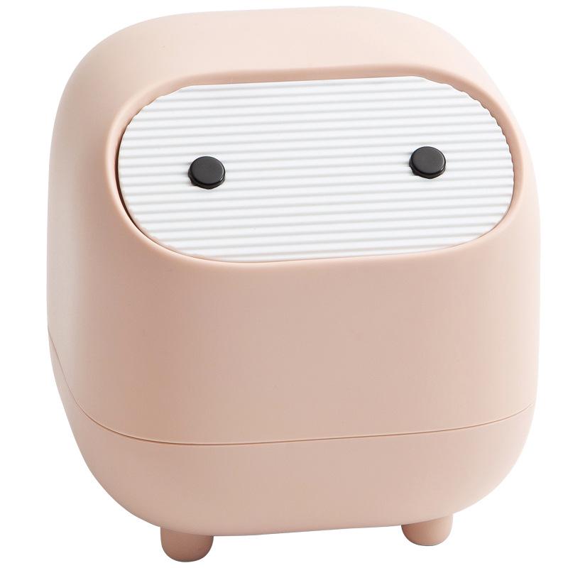 Mini Poubelle de Bureau Ninja à Double Couche avec Couvercle