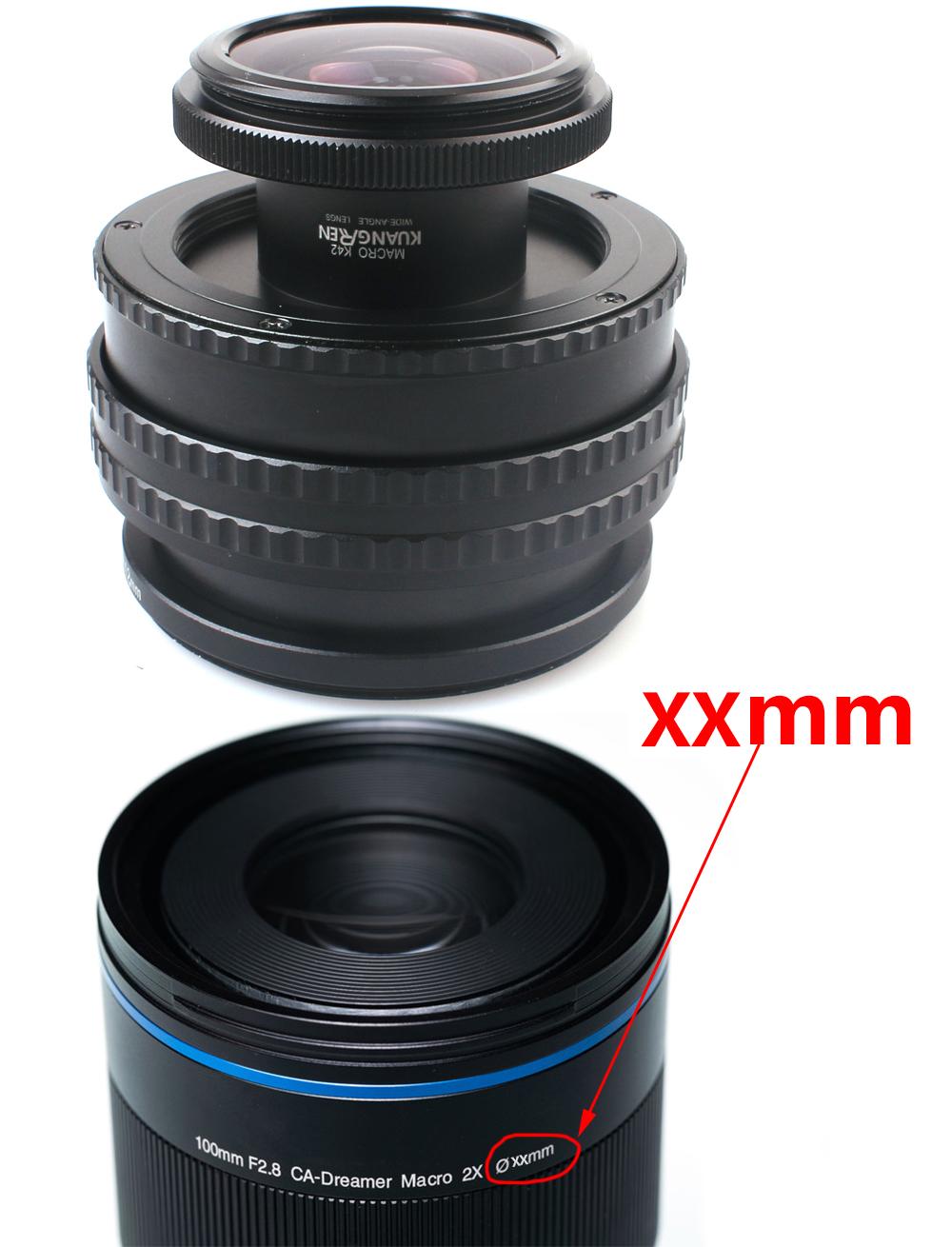 

(pf) Kuangren K150 Wide Angle Super Scene Micro Macro Lens With Adjustable Focusing Helicoid Lens Adapter