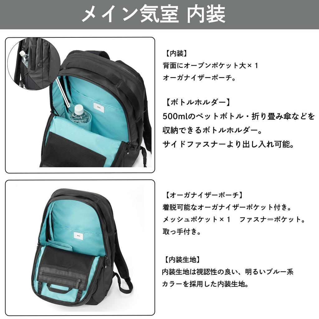 Ace Gene LaGrentis Air V Business Backpack, A4 Size, 14-inch PC Storage, Expandable Capacity, No. 68671