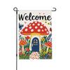 Garden Flag Featuring a Mushroom House