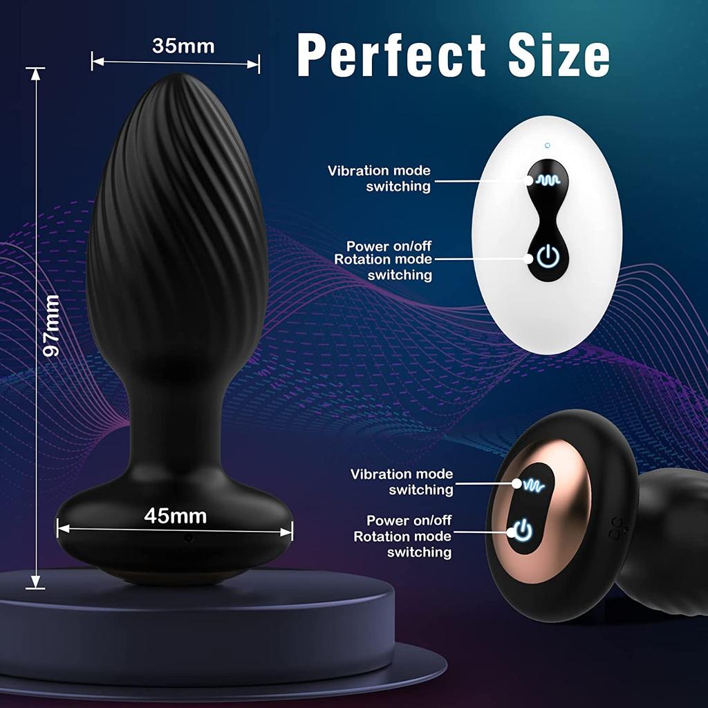 360° Rotation Vibrator Analplug 7 Geschwindigkeiten Fernbedienung Buttplug Vibrator Prostata Massage Anus Sexspielzeug Für Männer Frauen Erwachsene