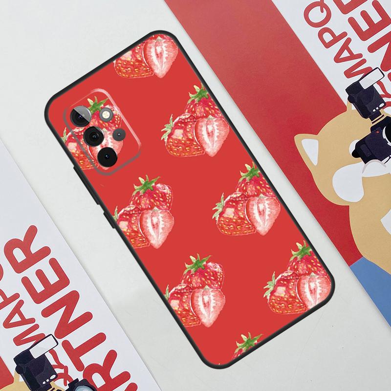 Strawberry Case For Samsung Galaxy A06 A16 A36 A56 A55 A35 A33 A53 A13 A23 A17 A54 A34 A14 A52 A32 A15