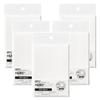 GRIPLUS GripLas Ultra-Thin, Strong Anti-Slip Stickers, Free Cut, Postcard Size, White, 5-Pack