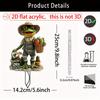 Flat 2d Frog Acrylic Garden Fence, Suitable for Outdoor, Lawn and Courtyard Decoration, Bonsai Landscape Embellishment |   Ideal Gift, Outdoor Garden