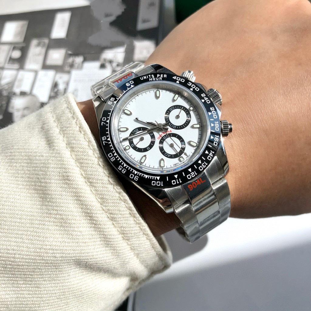 Мужские автоматические многофункциональные часы Laojia Ice Blue Panda Daytona