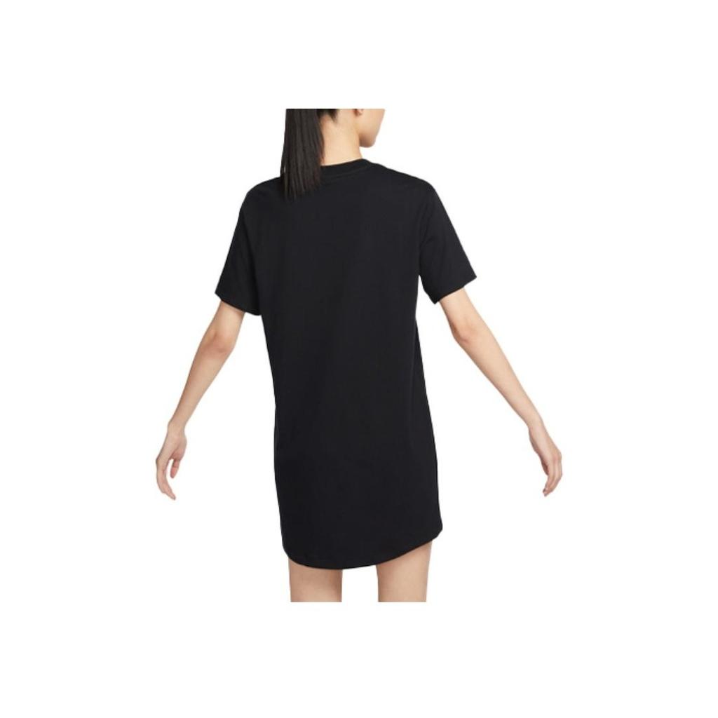 Nike Sportswear Essential Solid Logo Loose Short Sleeve Dress Women Dress Black DV7883-010