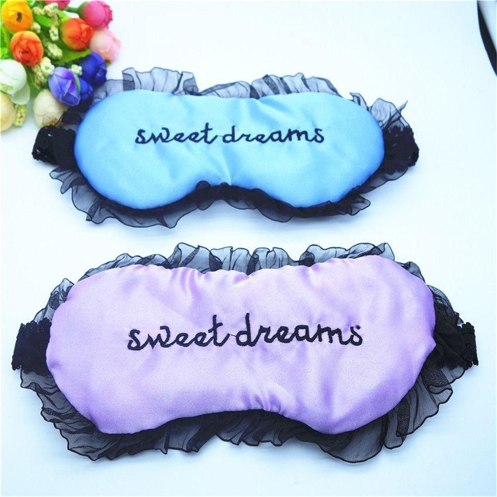Design New Adjustable Soft Lace Sleeping Eye Shade Blindfold Cover for Travel Rest Hot
