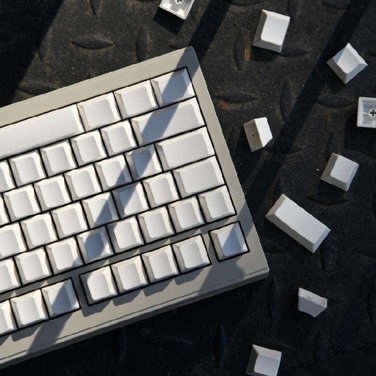 137 Tasten Kappen Cherry Profil PBT Minimalistisch Weiße Tastenkappen für Mechanische Tastatur Minimalistische Leere Tastenkappen