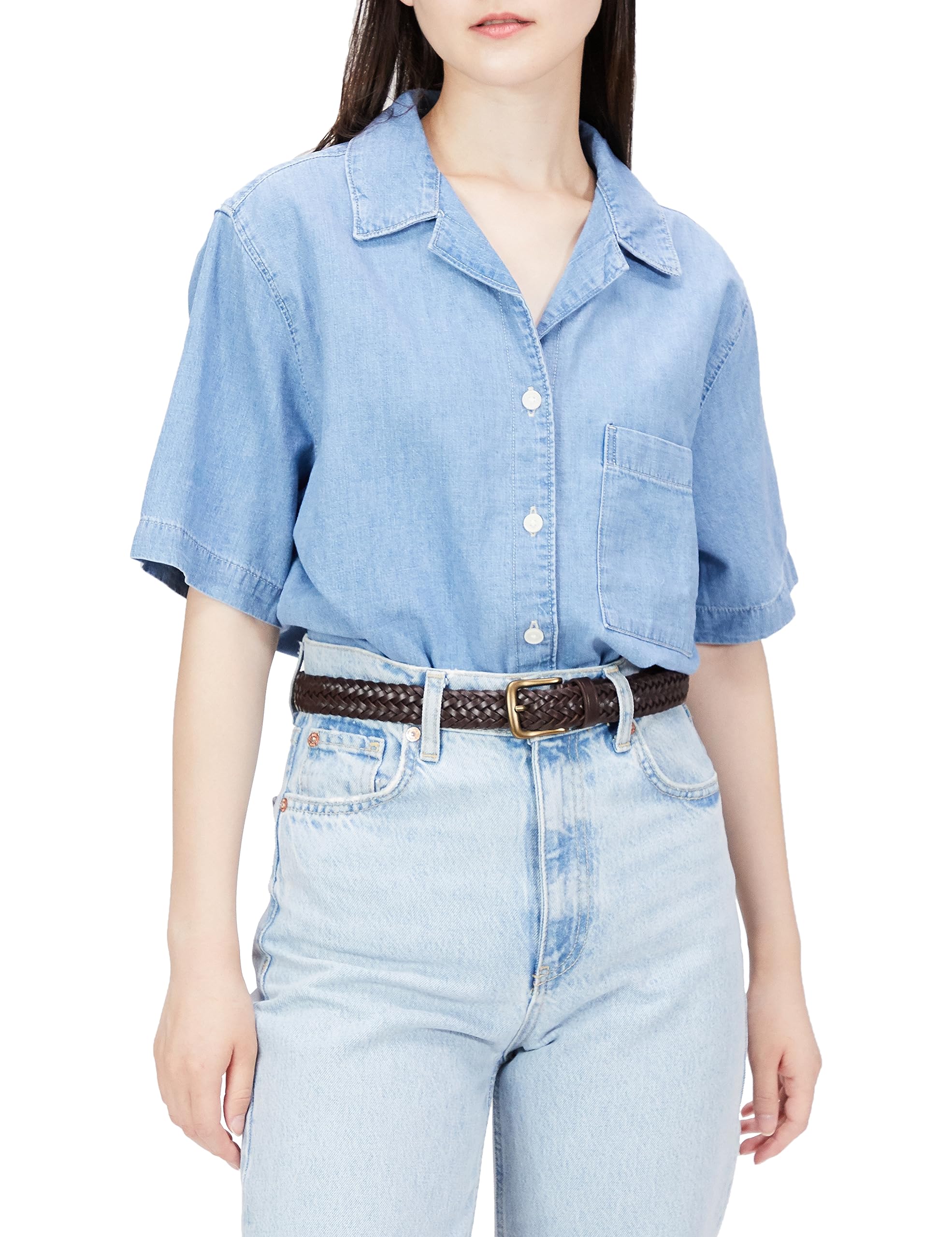 

Levi s Topps ALFIE Shirt Blouse Short Sleeve Women A4576-0005 US XS