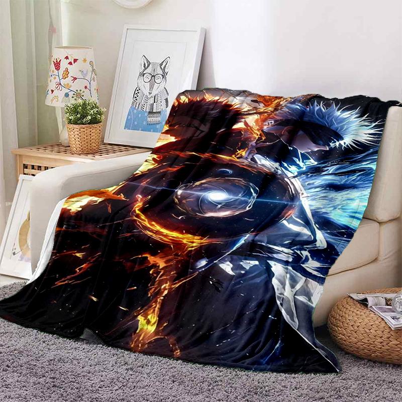 3D Cartoon Jujutsu Kaisen Anime Itadori Yuj Blanket,Soft Throw Blanket for Home Bedroom Bed Sofa Travel Picnic Office Cover Kids