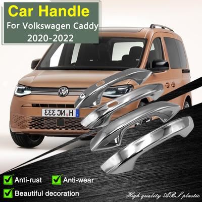 Pre Volkswagen VW Caddy Chrómový kryt kľučky dverí Automobilové vonkajšie príslušenstvo Gadgety Styling Ochranná fólia