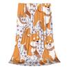 Cute Shiba Inu Dog Pattern Blankets Warm Flannel Sofa Throw Blanket for Couch Bedding Travel Throws Bedspread Quilt