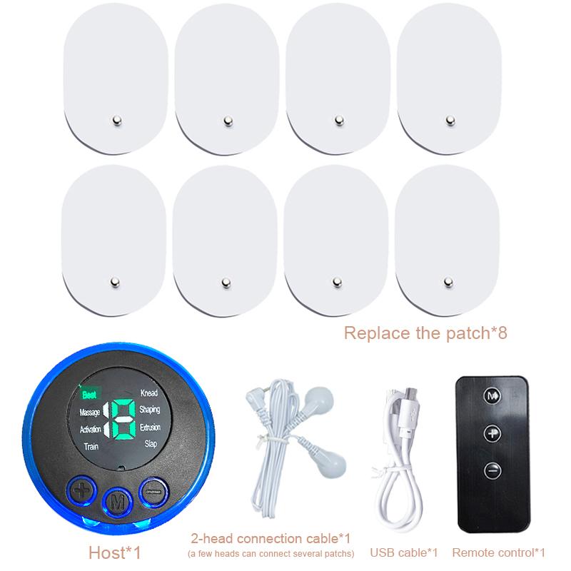 LCD Display Electric  Neck Back Massage Cervical Vertebra Patch Body Neck Hip Toner Massger Remote 8 Modes 19 Level