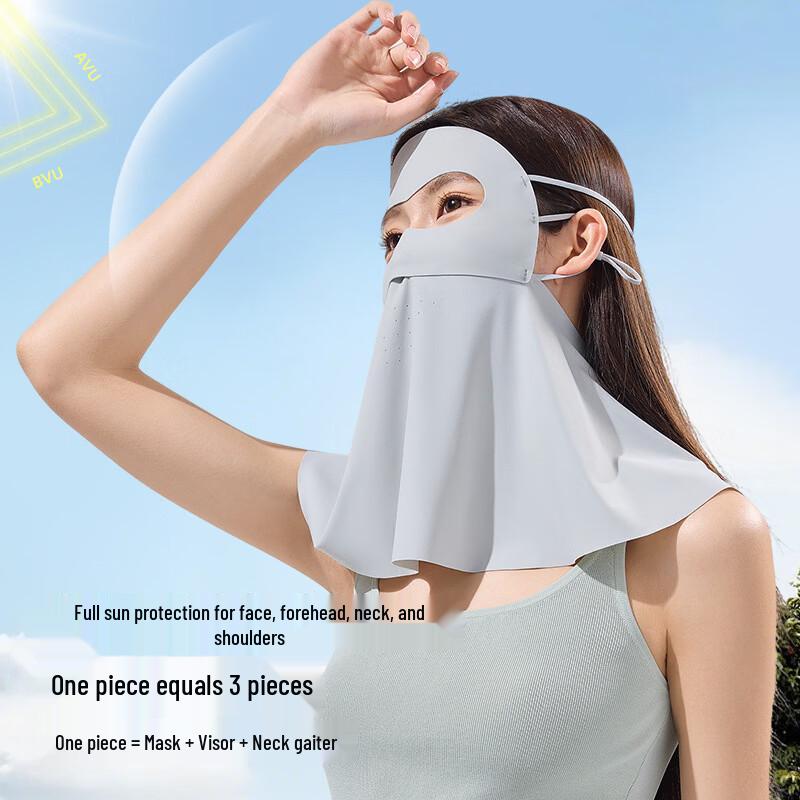 Women's UPF50+ UV Protection Sun Mask with Neck Guard
