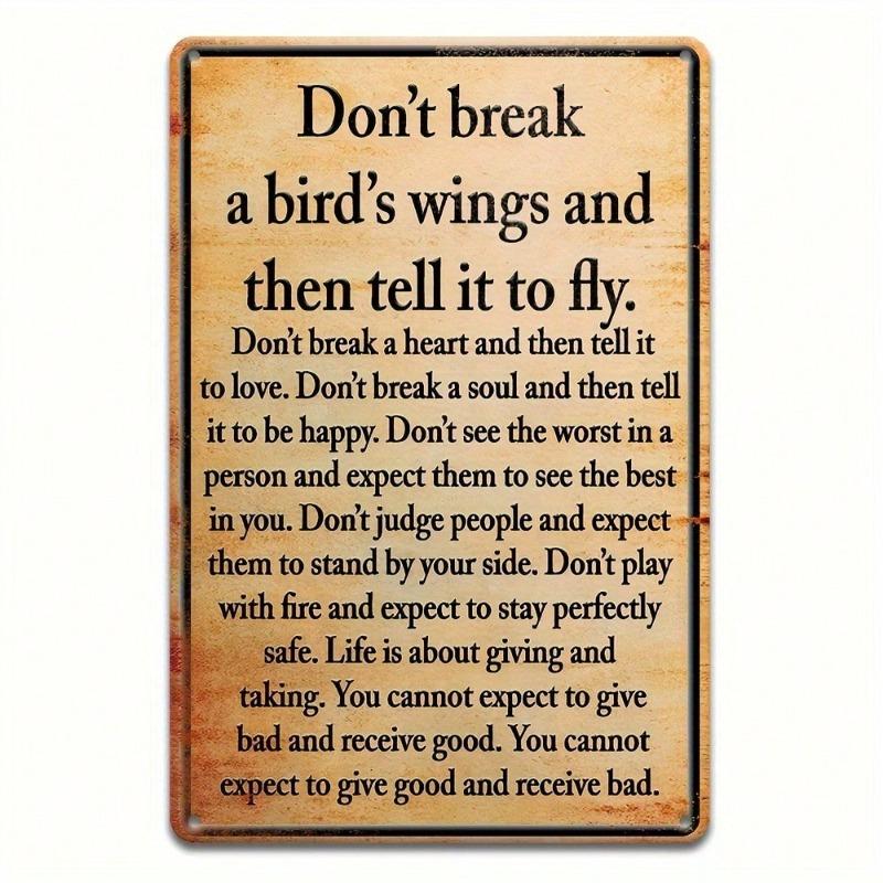 Decorative Metal Wall Sign 20x30cm