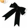 A new velvet bow ribbon hair clip from Japan and South Korea, a simple and elegant hair accessory for women in solid