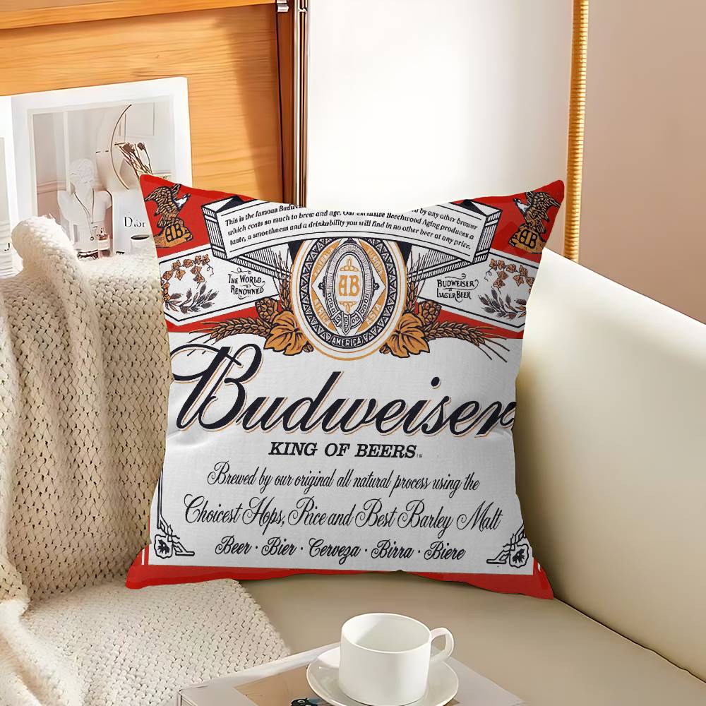 B-Budweisers Cushion Cover Polyester Sofa Cushions Decorative Throw Pillows Home Decoration Pillowcover