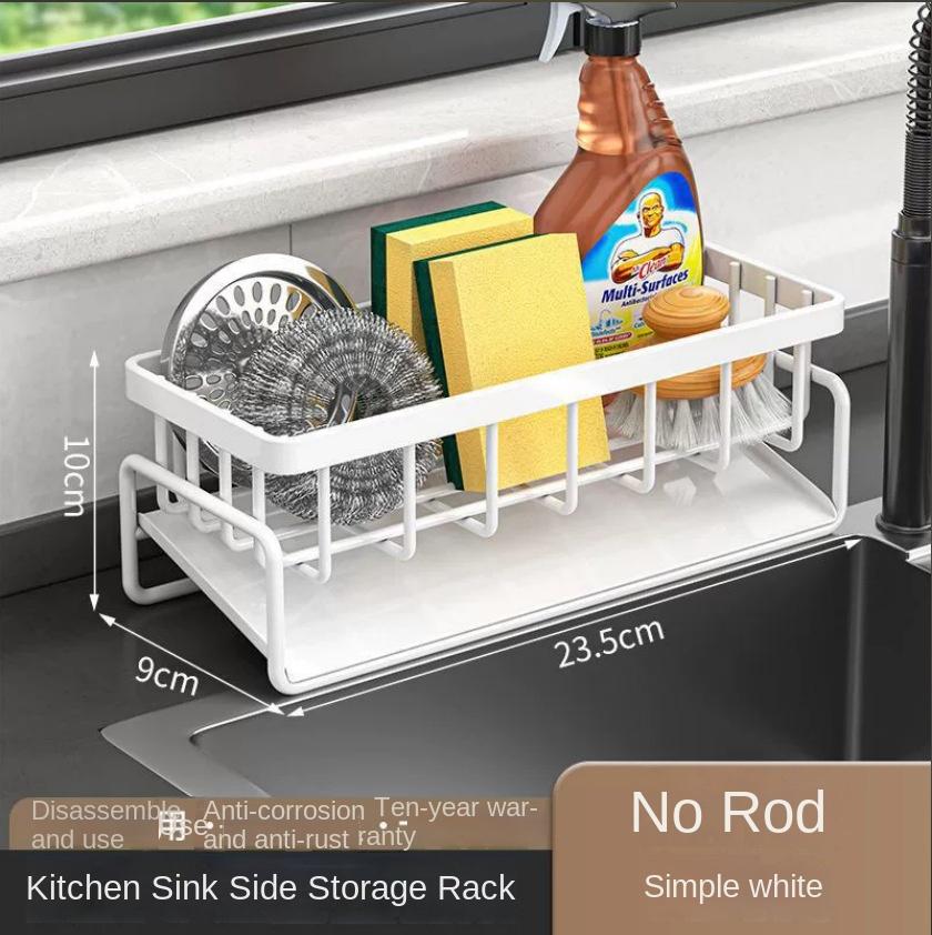 Kitchen Storage Rack Sponge Draining Rack Household Multifunctional Table Top Rag Steel Wire Ball Sponge Storage Rack