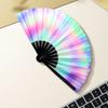 1pcs Fan Music Festival Colorful Handheld Folding Large Rave Fan 33cm Festival Gifts Chinease
