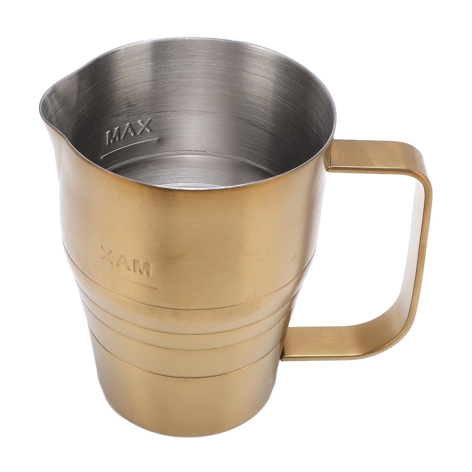Tasse à Mousseur à Café Dorée Acier Inoxydable 304   Tasse Artistique Pichet Mousseur à Lait pour Boissons