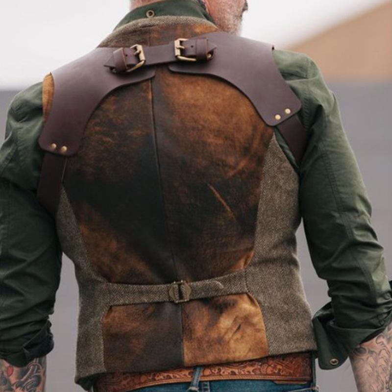 Retro Men's Trendy Waistcoat - Workwear Style