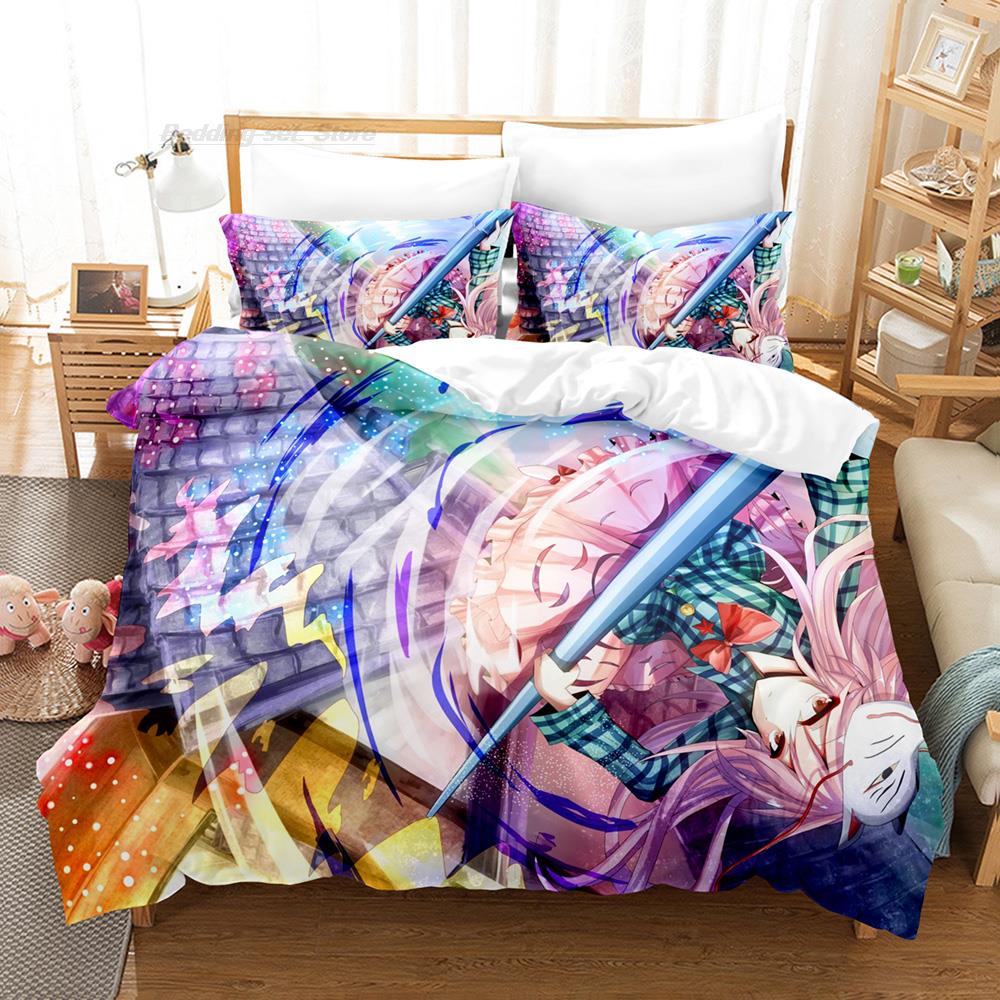 Touhou Project Bedding Set Single Twin Full Queen King Size Bed Set Aldult Kid Bedroom Duvetcover Sets 3D Print Cartoon Kawaii