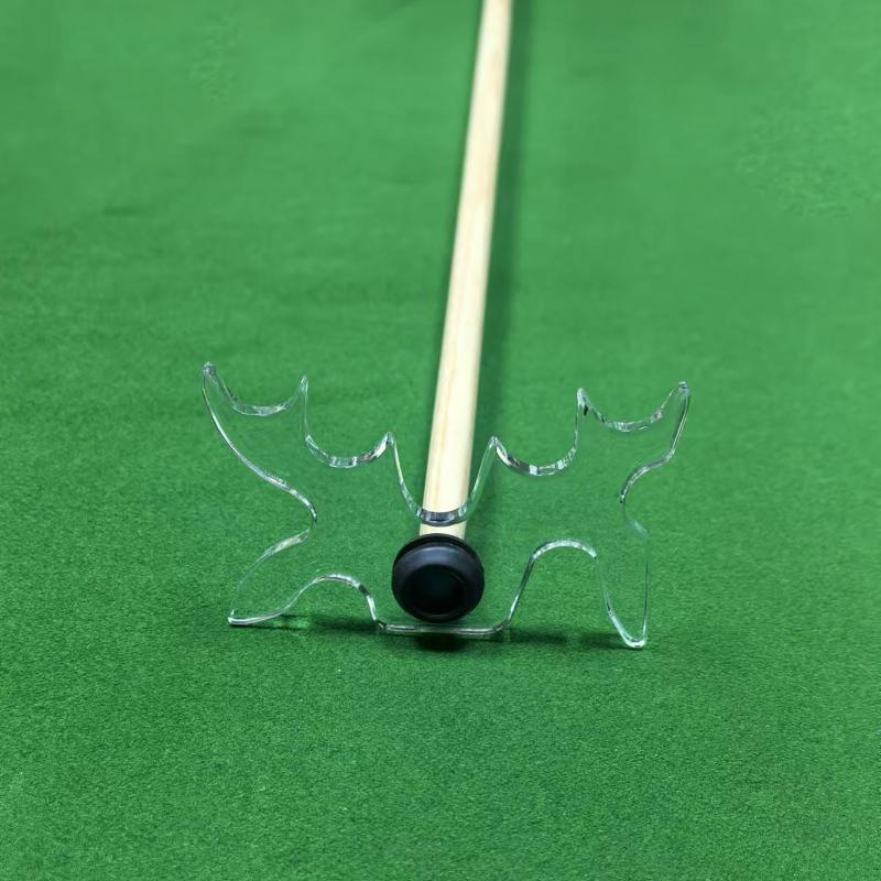 Transparent Acrylic Pool Billiard Cue Bridge Head Plug-In Easy To Use Pool Stick Holder Rubber Acrylic Billiard Cue Bridge