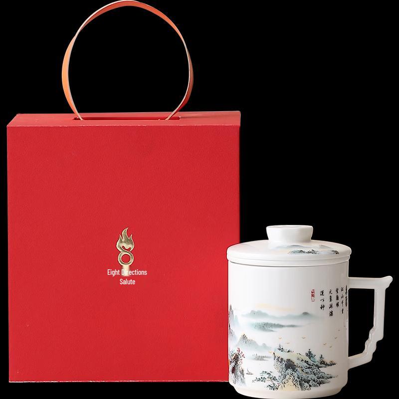 Chinese Landscape Ceramic Tea Set