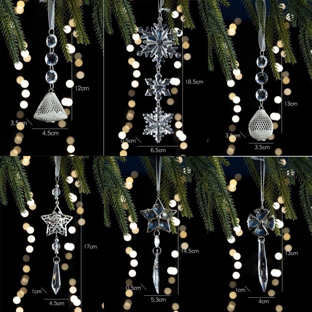 Five-pointed Stars Christmas Tree Decoration Snowflake Transparent Christmas Bell