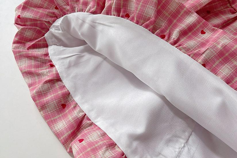 0-5 Years Girls' French Puff Sleeve Summer Dress